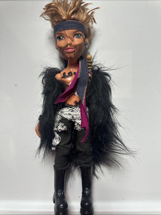 Bratz Other - Men's Black Faux Fur Scarf Accessory - JOHNNY THE REAL PIRATE